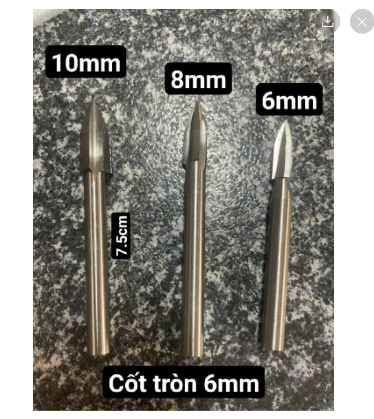 Bộ 3 mũi khoan 3 cạnh