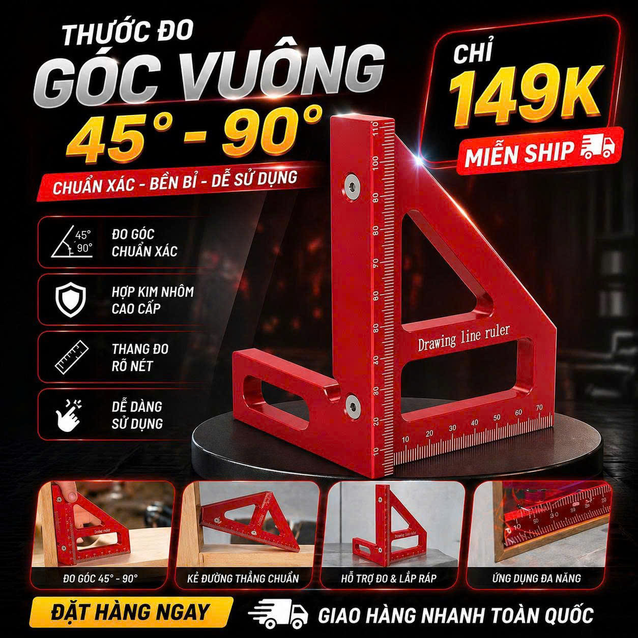 Thước vuông ê ke